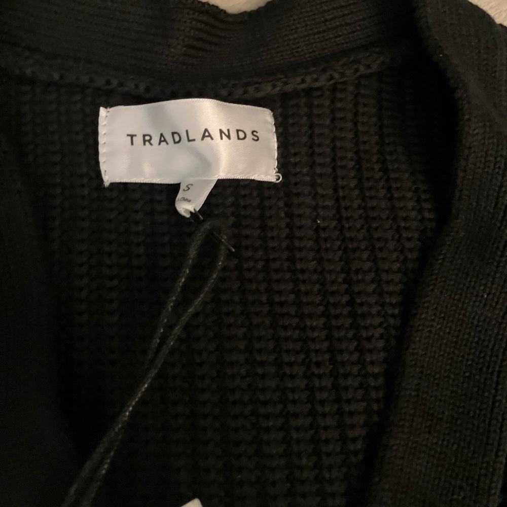 NWT Tradlands Shelter Cotton cardigan Black Sz S - Picture 4 of 7
